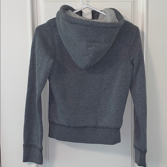 Boys Abercrombie kids zip up Sherpa hoodie - Picture 2 of 4